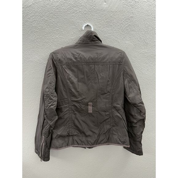 American Eagle Womens Jacket Size Medium Brown Zip Up Lined Y2K - Picture 7 of 13